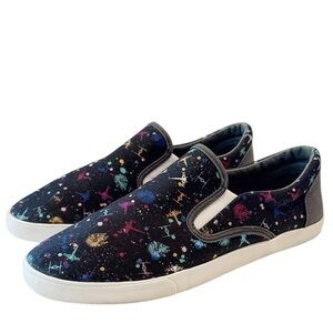 Inkkas Unisex Star Wars Black Graphic Print Slip Ons Spacecraft Size 12 M /14 W